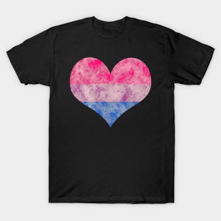 Bi Pride Heart - Watercolor T-Shirt